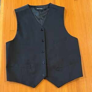 Umo Lorenzo Black Button-Up Vest